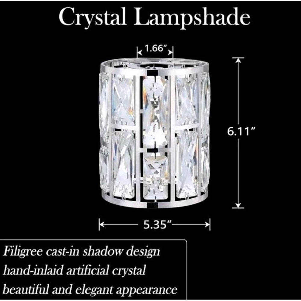 Doraimi‎ Lighting 2 Pack Polyhedral Crystal Replacement Cover Shade Fixture